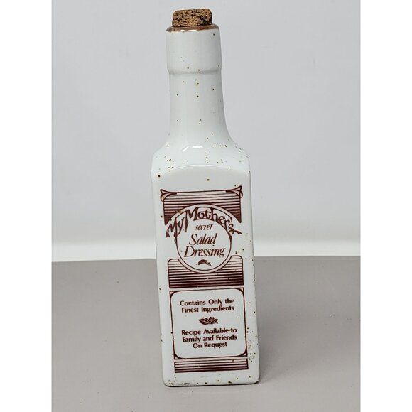 Vintage Retro Ceramic My Mothers Secret‎ Salad Dressing Jar - Picture 1 of 9